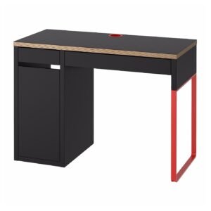 MICKE Desk - anthracite/red 41 3/8x19 5/8 "