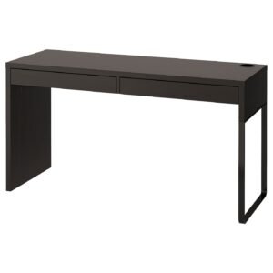 MICKE Desk - black-brown 55 7/8x19 5/8 "