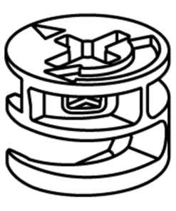 IKEA Replacement Part 103430 – MICKE Desk Drawer Rail Support Clip on white background