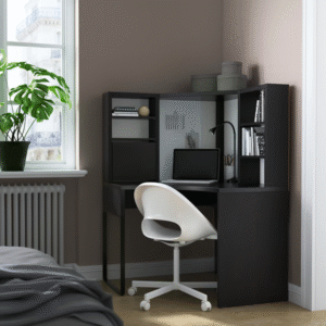 Corner desk MICKE from IKEA in use