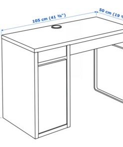 Dimensions of the IKEA MICKE red desk (105x50x75 cm) – compact and functional