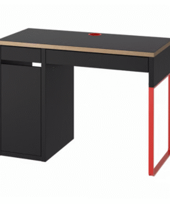 IKEA red desk – red and black MICKE computer desk with drawer
