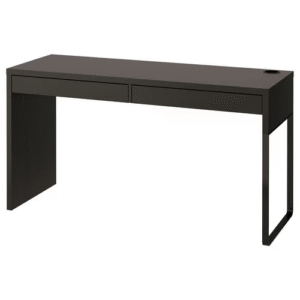 MICKE black-brown desk with drawers and cable management from IKEA