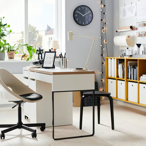 Modern workspace with IKEA MICKE desk in bright room