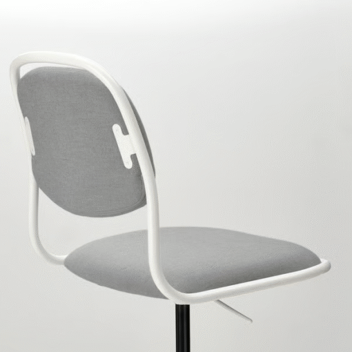 ÖRFJÄLL White and Light Gray Swivel Desk Chair – Ergonomic Office Chair with Wheels | IKEA - Image 3