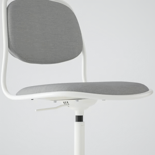 ÖRFJÄLL White and Light Gray Swivel Desk Chair – Ergonomic Office Chair with Wheels | IKEA - Image 9